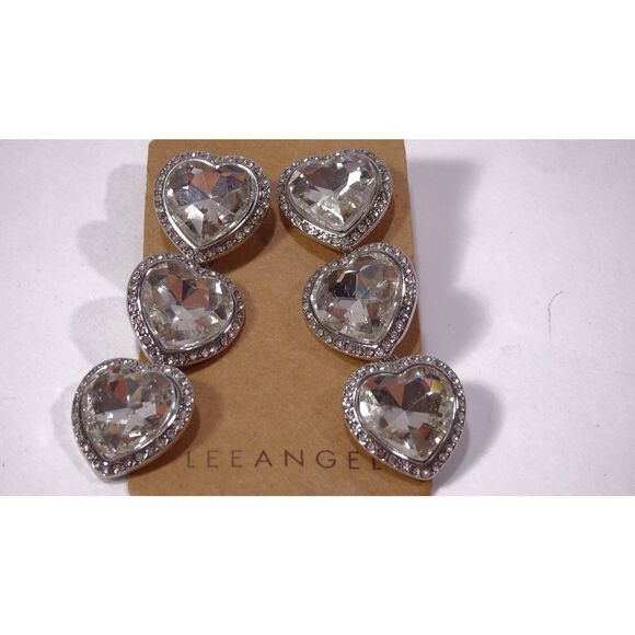 Neiman Marcus Lee Angel Only Hearts Triple Bubble Gemstone Link Earrings NWT 155 - Picture 6 of 9